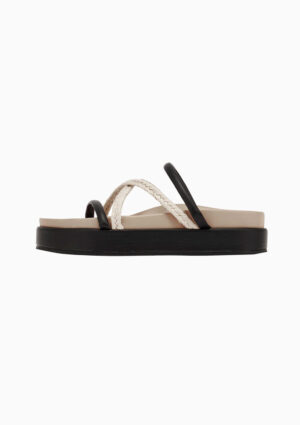 Sandal | Black/Taupe