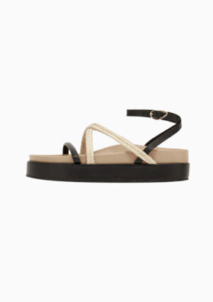 Sandal | Black/Taupe