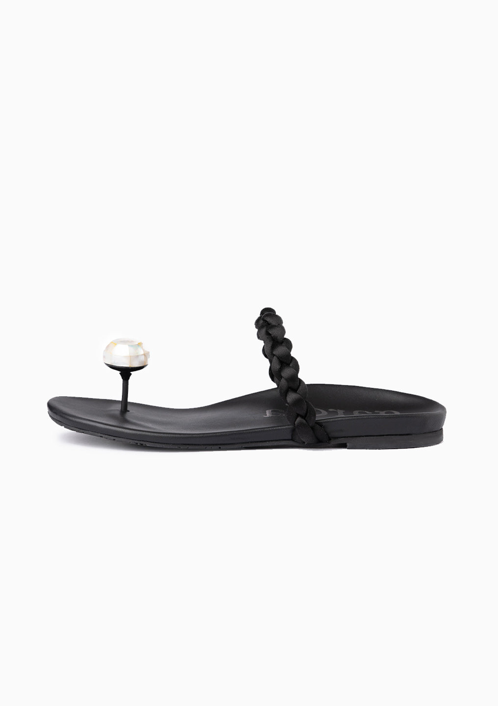 Sandal | Black Nappa/White MOP