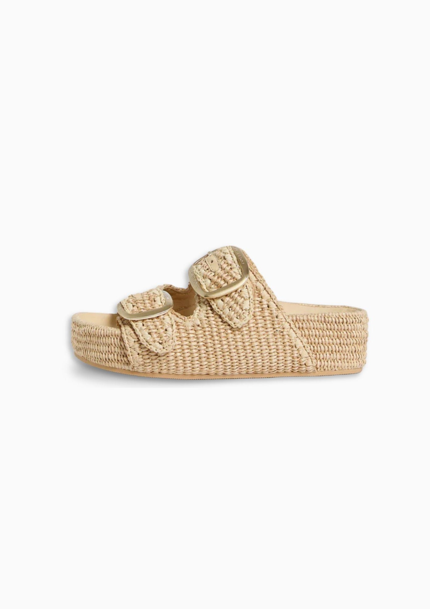 Straw Footbed Sandal | Natural
