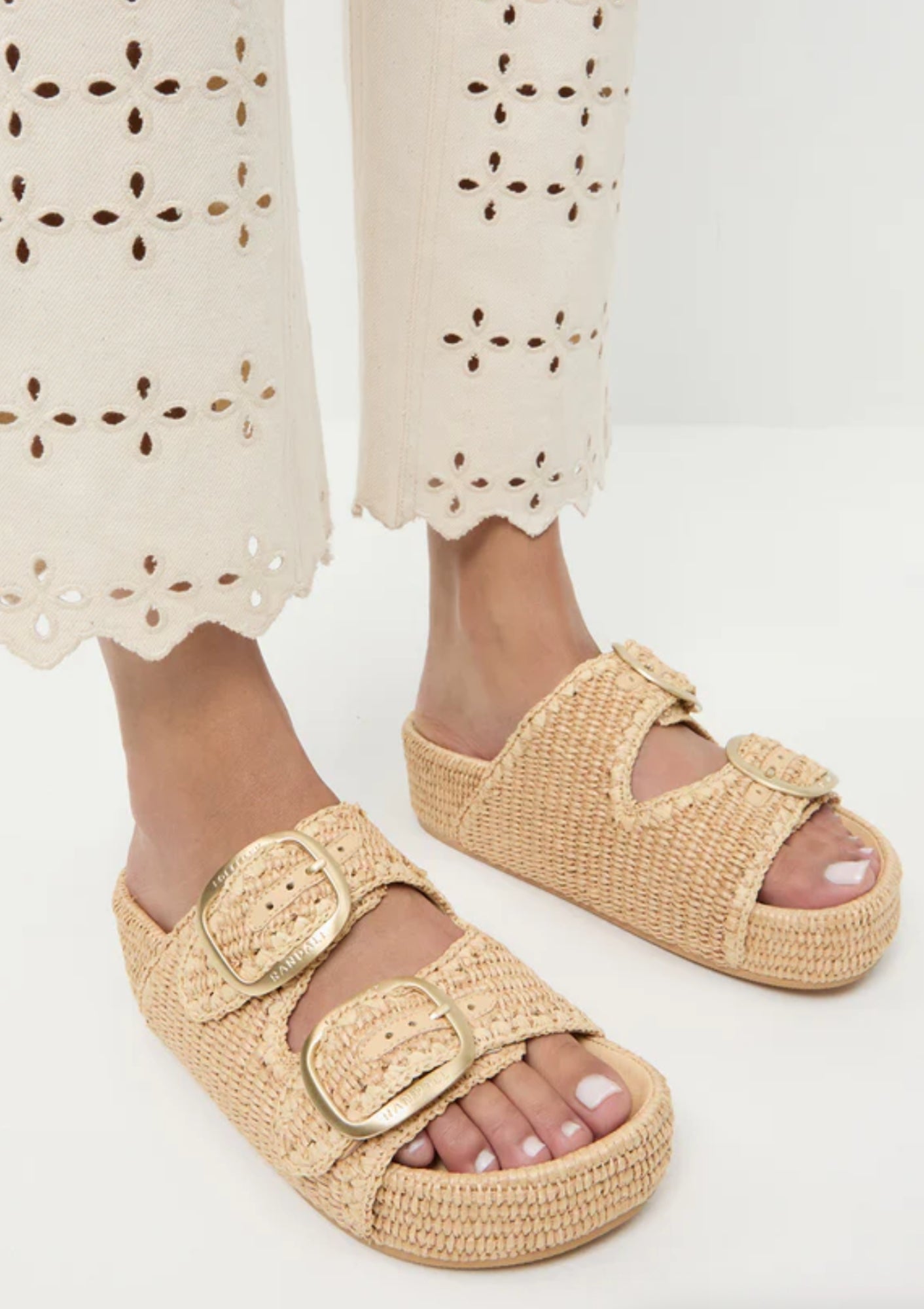 Straw Footbed Sandal | Natural - 图片 2